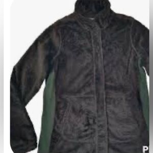 REI Soft Floral Textured Velour/Fleece Women’s Brown Jacket l XL